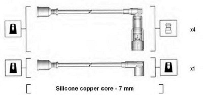 MAGNETI MARELLI 941045360521 -  Комплект проводов зажигания